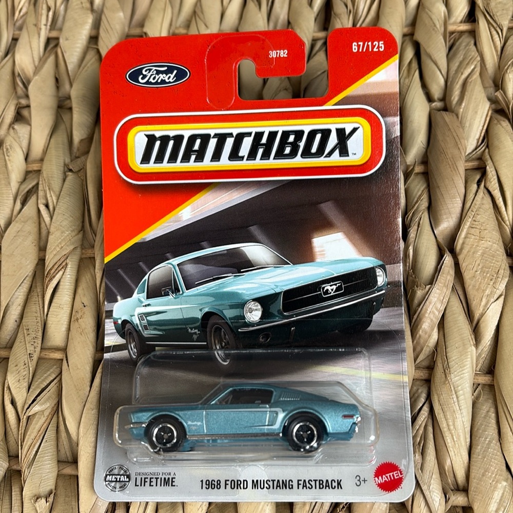 1968 Ford Mustang Fastback Pony Muscle Car Matchbox Diecast Model 2025 New